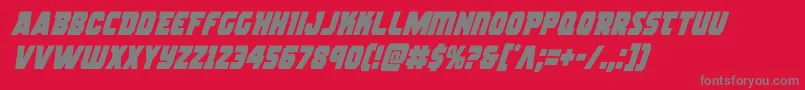 rogueherocondital Font – Gray Fonts on Red Background