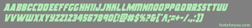 rogueherocondital Font – Green Fonts on Gray Background