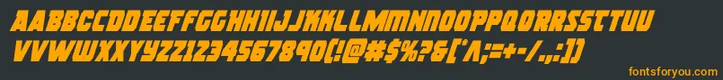 rogueherocondital Font – Orange Fonts on Black Background