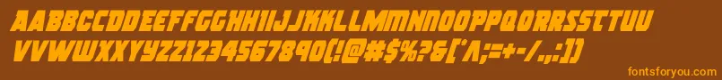 rogueherocondital Font – Orange Fonts on Brown Background