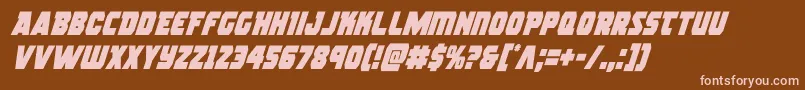 rogueherocondital Font – Pink Fonts on Brown Background
