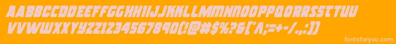 rogueherocondital Font – Pink Fonts on Orange Background