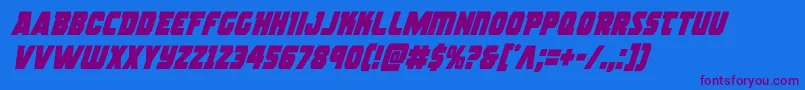 rogueherocondital Font – Purple Fonts on Blue Background