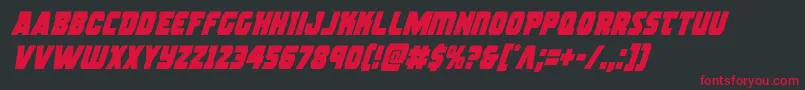 rogueherocondital Font – Red Fonts on Black Background