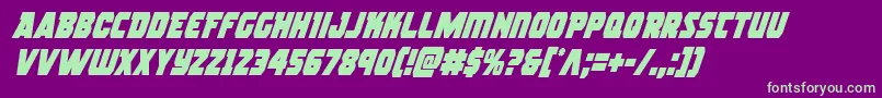 Więcej informacji o czcionce rogueherocondital Czcionka rogueherocondital – zielone czcionki na fioletowym tle