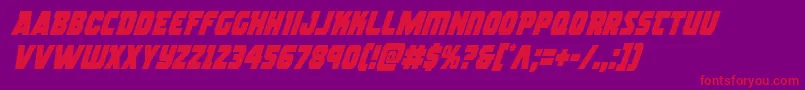 rogueherocondital Font – Red Fonts on Purple Background