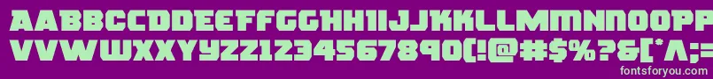 rogueheroexpand Font – Green Fonts on Purple Background