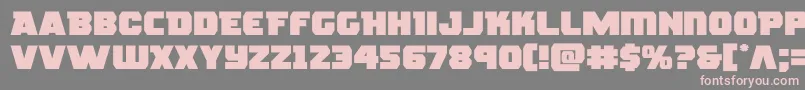 rogueheroexpand Font – Pink Fonts on Gray Background