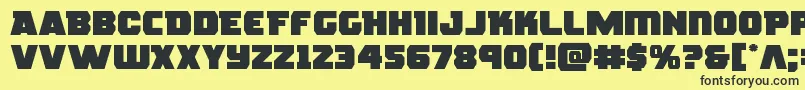 rogueheroexpand Font – Black Fonts on Yellow Background