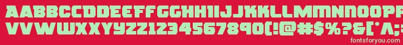 rogueheroexpand Font – Green Fonts on Red Background