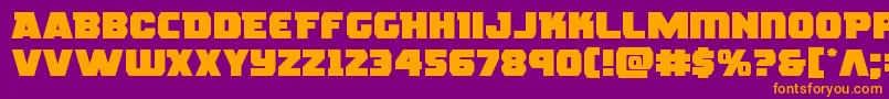 rogueheroexpand Font – Orange Fonts on Purple Background