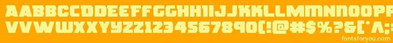 rogueheroexpand Font – Yellow Fonts on Orange Background