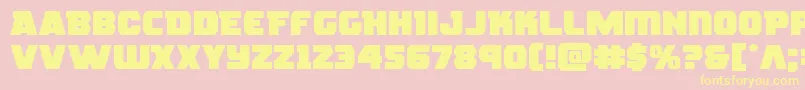 rogueheroexpand Font – Yellow Fonts on Pink Background