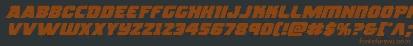 rogueheroexpandital Font – Brown Fonts on Black Background
