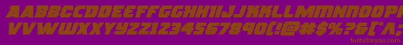 Шрифт rogueheroexpandital – коричневые шрифты на фиолетовом фоне