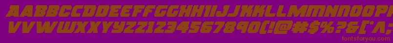 rogueheroexpandital Font – Brown Fonts on Purple Background