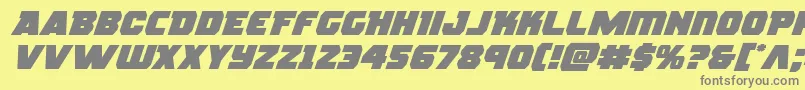 Шрифт rogueheroexpandital – серые шрифты на жёлтом фоне