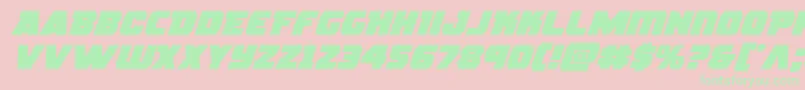 rogueheroexpandital Font – Green Fonts on Pink Background