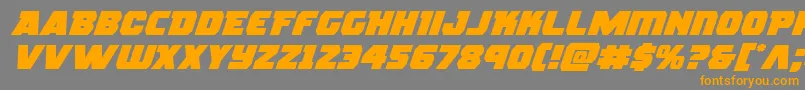 rogueheroexpandital Font – Orange Fonts on Gray Background