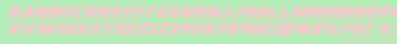 rogueheroexpandital Font – Pink Fonts on Green Background