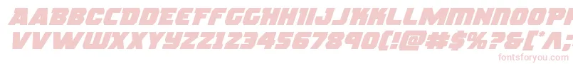 フォントrogueheroexpandital – 白い背景にピンクのフォント