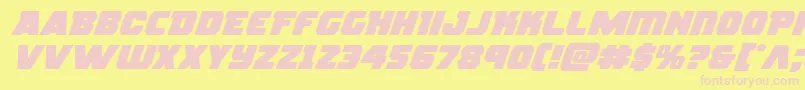 rogueheroexpandital Font – Pink Fonts on Yellow Background