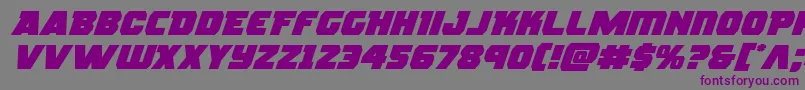 Шрифт rogueheroexpandital – фиолетовые шрифты на сером фоне