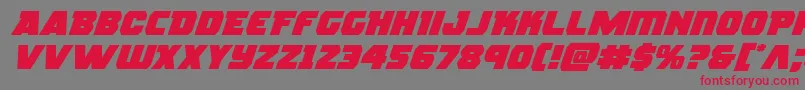 rogueheroexpandital Font – Red Fonts on Gray Background