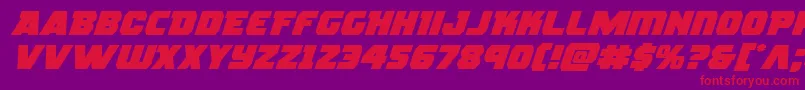 Шрифт rogueheroexpandital – красные шрифты на фиолетовом фоне