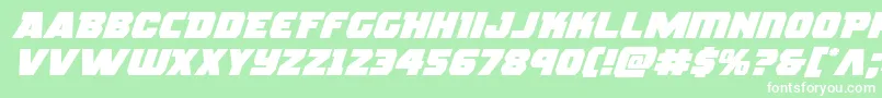 フォントrogueheroexpandital – 緑の背景に白い文字