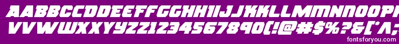 rogueheroexpandital Font – White Fonts on Purple Background