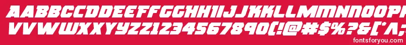 rogueheroexpandital Font – White Fonts on Red Background