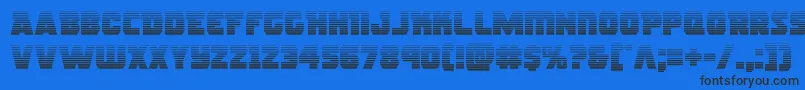 rogueherograd Font – Black Fonts on Blue Background