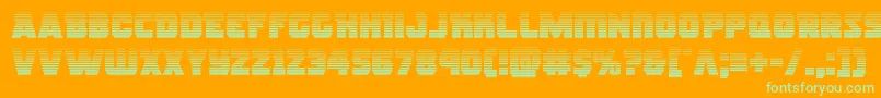 rogueherograd Font – Green Fonts on Orange Background