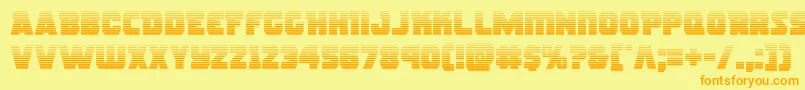 rogueherograd Font – Orange Fonts on Yellow Background