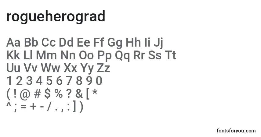 Czcionka Rogueherograd (139009) – alfabet, cyfry, specjalne znaki