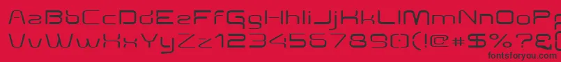 Aunchanted Expanded Font – Black Fonts on Red Background