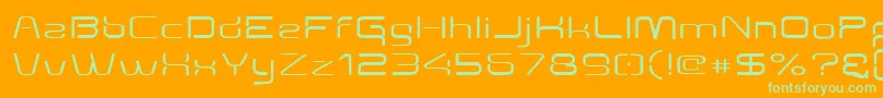 Aunchanted Expanded Font – Green Fonts on Orange Background