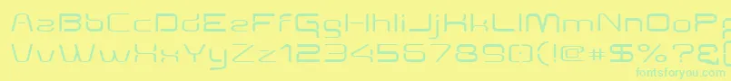 Aunchanted Expanded Font – Green Fonts on Yellow Background