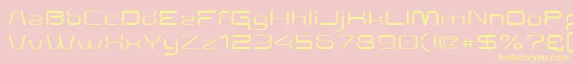 Aunchanted Expanded Font – Yellow Fonts on Pink Background