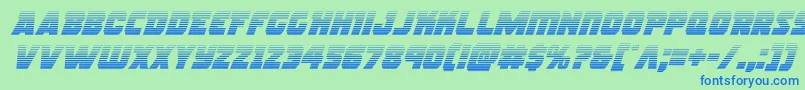 rogueherogradital Font – Blue Fonts on Green Background