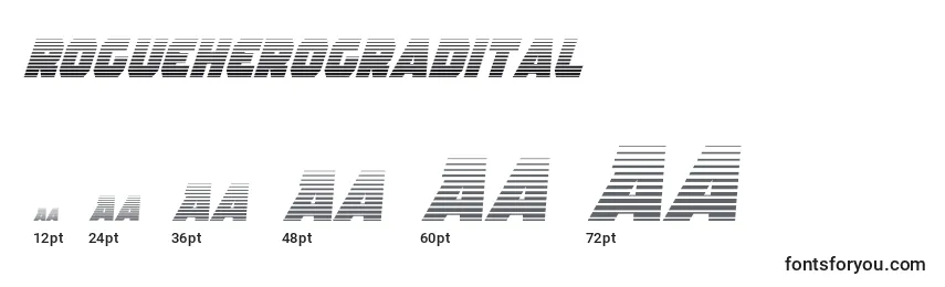 Rogueherogradital (139010) Font Sizes