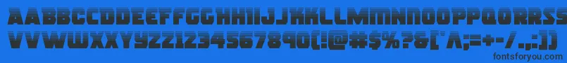 rogueherohalf Font – Black Fonts on Blue Background