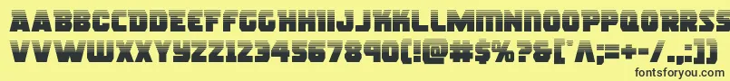 rogueherohalf Font – Black Fonts on Yellow Background