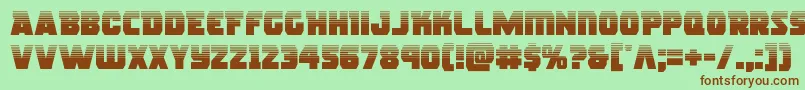rogueherohalf Font – Brown Fonts on Green Background