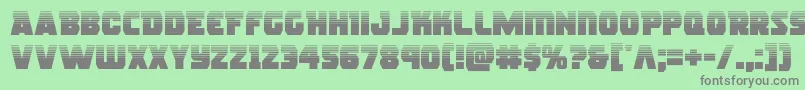 rogueherohalf Font – Gray Fonts on Green Background