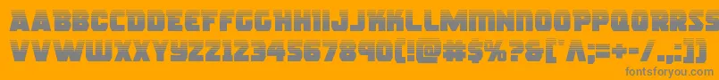 rogueherohalf Font – Gray Fonts on Orange Background