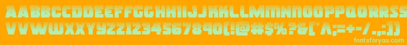 rogueherohalf Font – Green Fonts on Orange Background