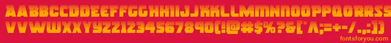 rogueherohalf Font – Orange Fonts on Red Background