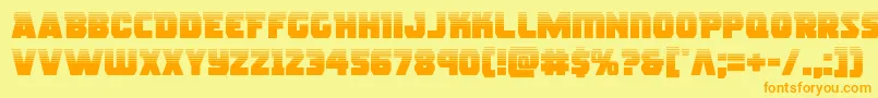 rogueherohalf Font – Orange Fonts on Yellow Background